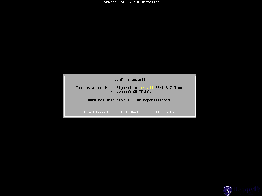 图片[10]-VMware ESXi 6.7安装过程介绍-Happy峰