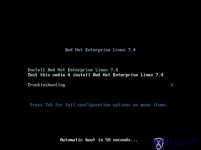 Redhat7.4系统安装-Happy峰